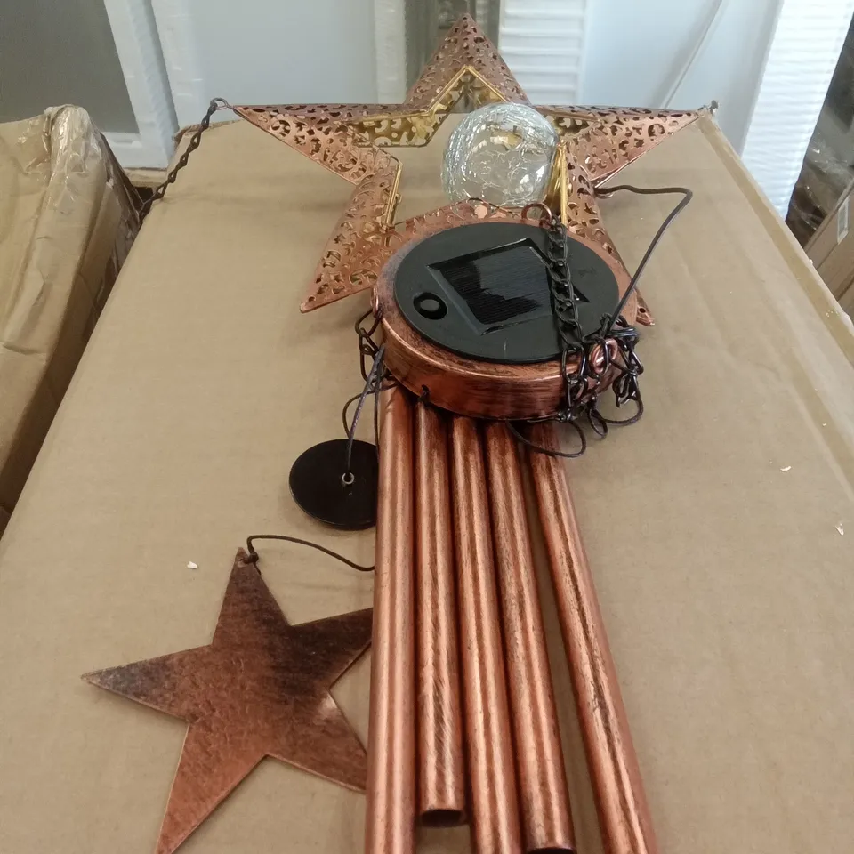 BOXED SOLAR LED WIND CHIME - STAR