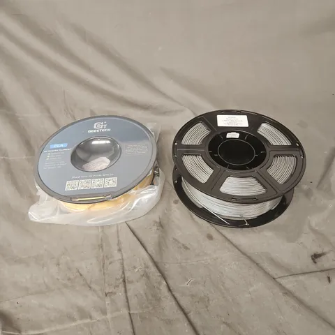 LOT OF 2 ASSORTED 3D PRINTER FILAMENT 1.75MM IN SILK GOLD/METALIC SILVER 1KG