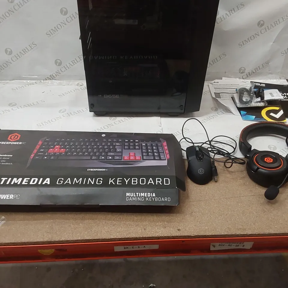 BOXED CYBERPOWER PC EURUS GAMING PC (NO GRAPHICS CARD) WITH KEYBOARD, MOUSE, HEADSET ECT