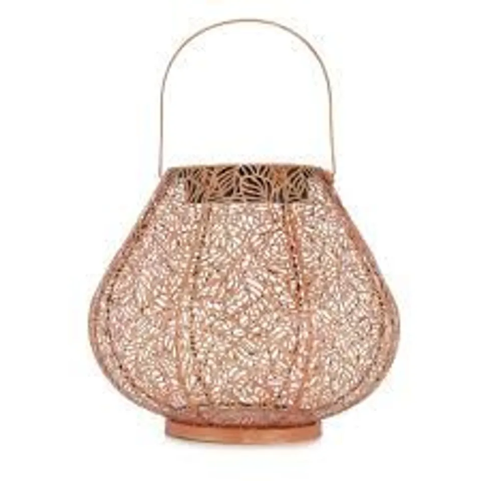 GARDEN REFLECTIONS 28CM FRETWORK SOLAR LANTERN