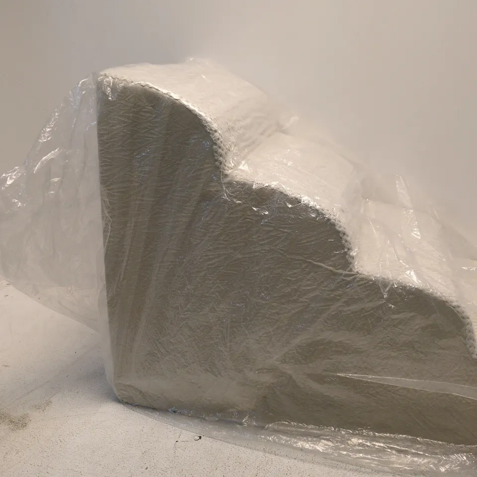 CREAM MEMORY-FOAM LARGE PILLOW – WRAPPED IN PROTECTIVE PLASTIC