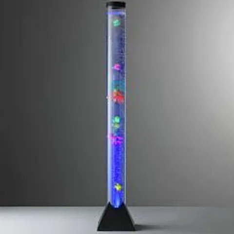 BOXED SENSORY BUBBLE FISH FLOOR LAMP - BLACK