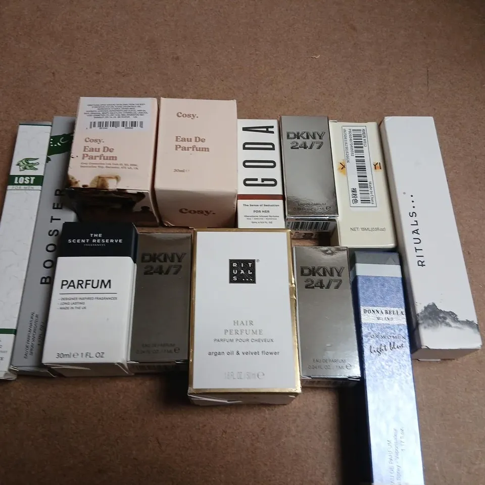 APPROXIMATELY 20 ASSORTED FRAGRANCES TO INCLUDE; THE SCENT RESERVE, RITUALS, DKNY AND LOST