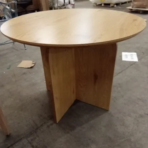 NYX MODERN ROUND DINING TABLE NATURAL WOOD