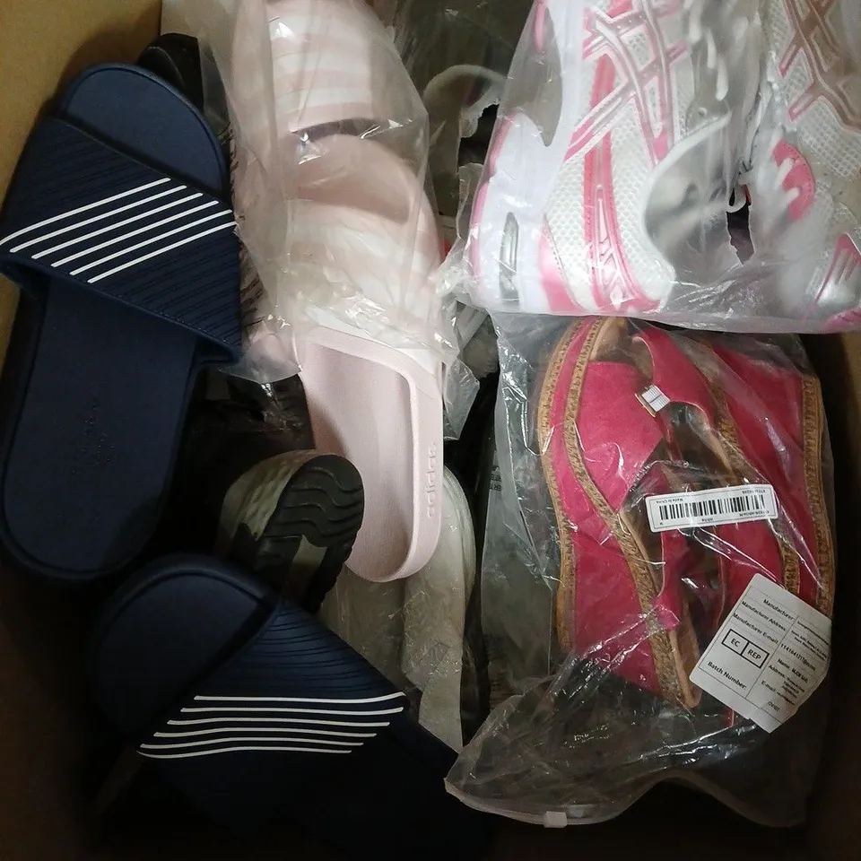 APPROXIMATELY 15 PAIRS OF ASSORTED SHOES AND FOOTWEAR IN VARIOUS SIZES 