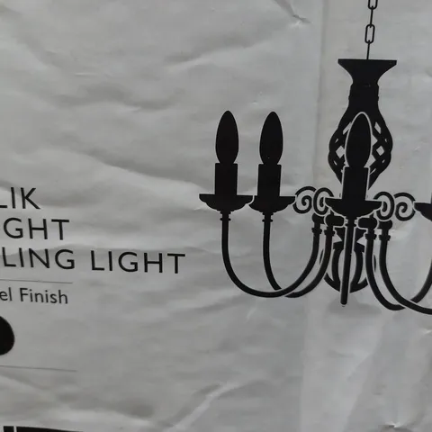 BOXED JOHN LEWIS MALIK CEILING LIGHT IN NICKEL FINISH 