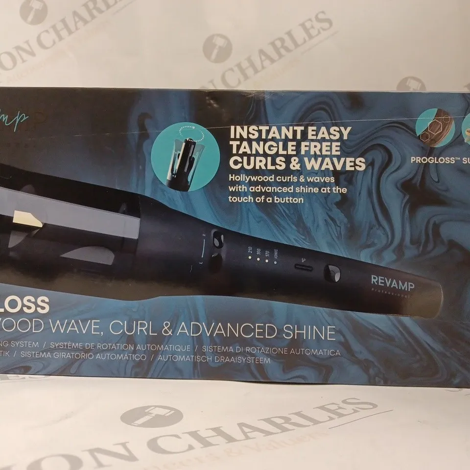 BOXED REVAMP PROGLOSS HOLLYWOOD WAVE, CURL & ADVANCED SHINE AUTOMATIC ROTATING SYSTEM