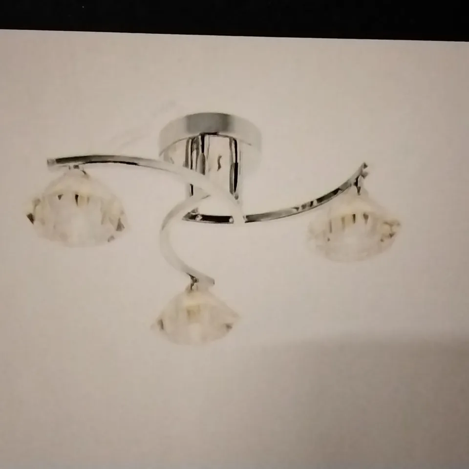 BOXED JOHANA 3 LIGHT 38CM SEMI FLUSH CEILING SPOTLIGHT