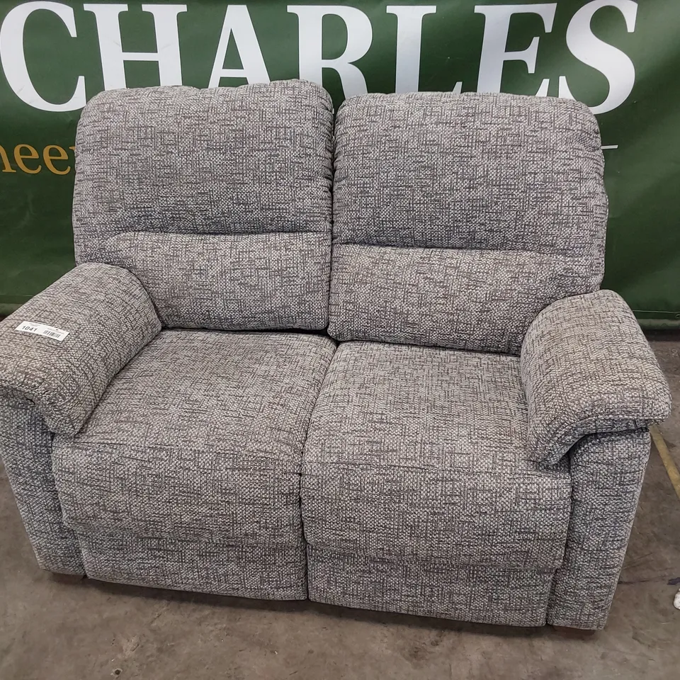 QUALITY BRITISH DESIGNER G PLAN CHADWICK TWO SEATER SOFA REMCO SLATE FABRIC 