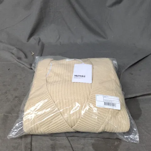 MONKI LARGE BEIGE CARDIGAN BAGGED
