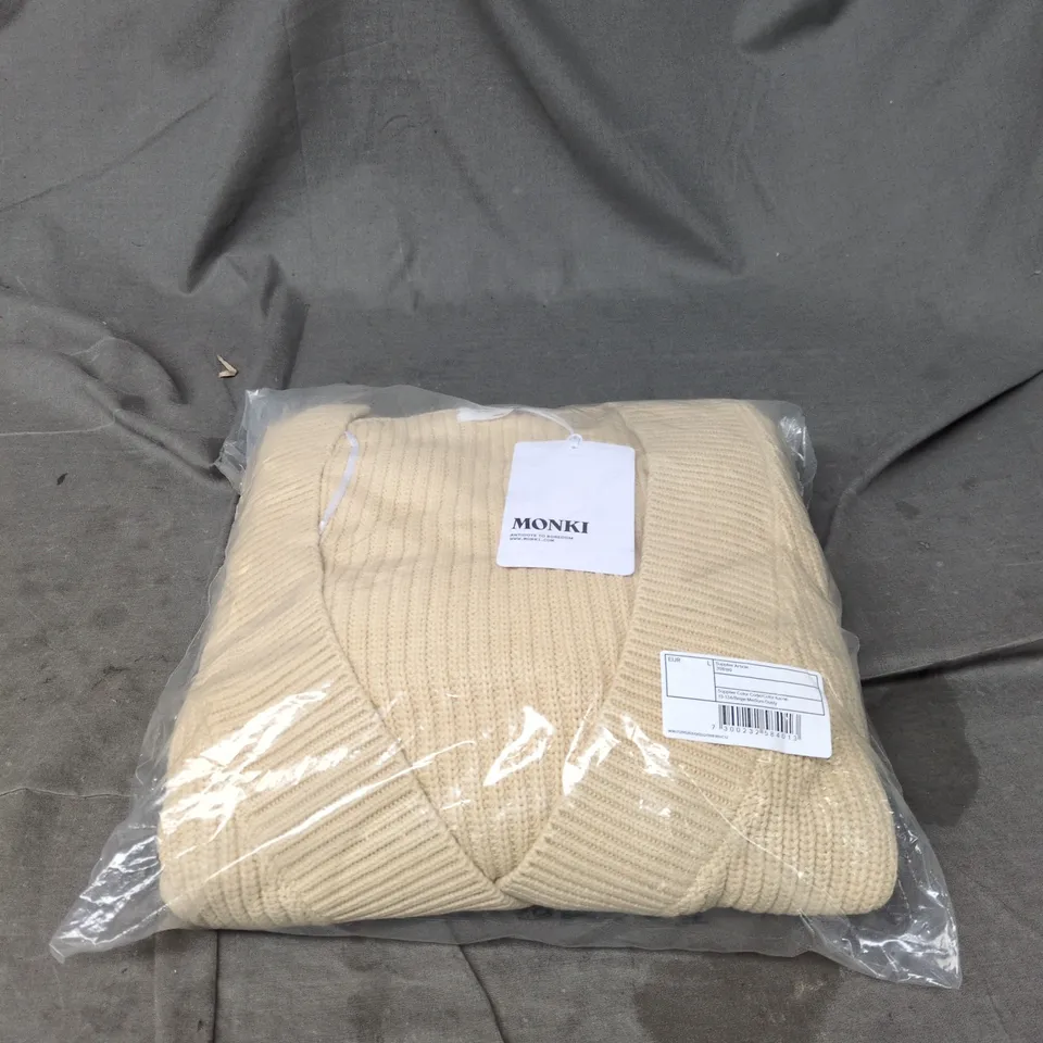 MONKI LARGE BEIGE CARDIGAN BAGGED