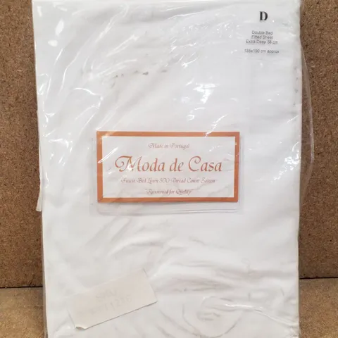 MODA DE CASA DOUBLE BED FITTED SHEET EXTRA DEEP 135×190CM