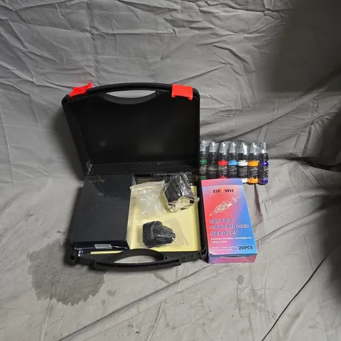 EIPTWH TATTOO KIT CARTRIDGE NEEDLES SET β 20 PCS IN BLACK CASE, ASSORTED COLOURS