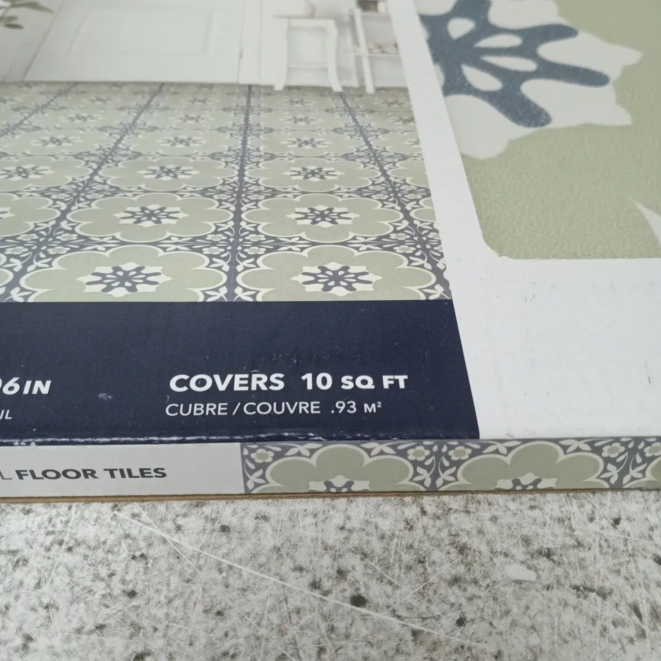 FLOOR TILES – PEEL & STICK VINYL FLOOR TILES, 10 TILES (12IN X 12IN)