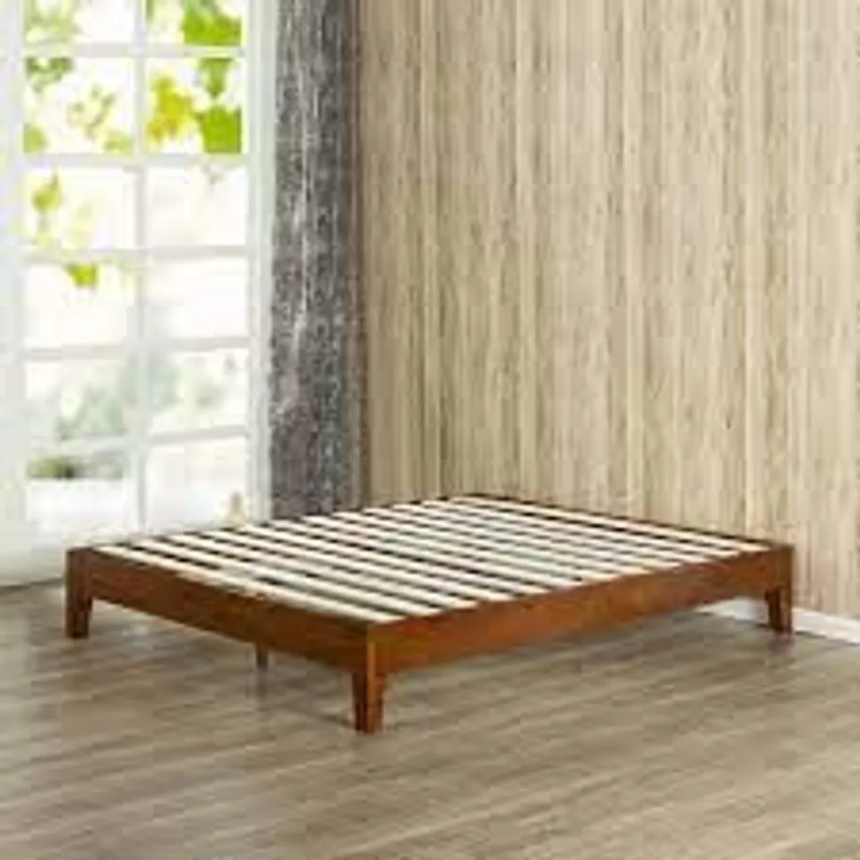 BOXED ELIZABETH SINGLE PLATFORM BED FRAME CHERRY (1 BOX)