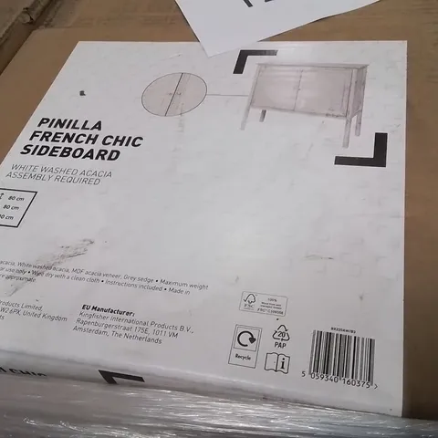PALLET CONTAINING A LARGE QUANTITY OF BRAND NEW PINILLA FRENCH CHIC SIDEBOARDS 