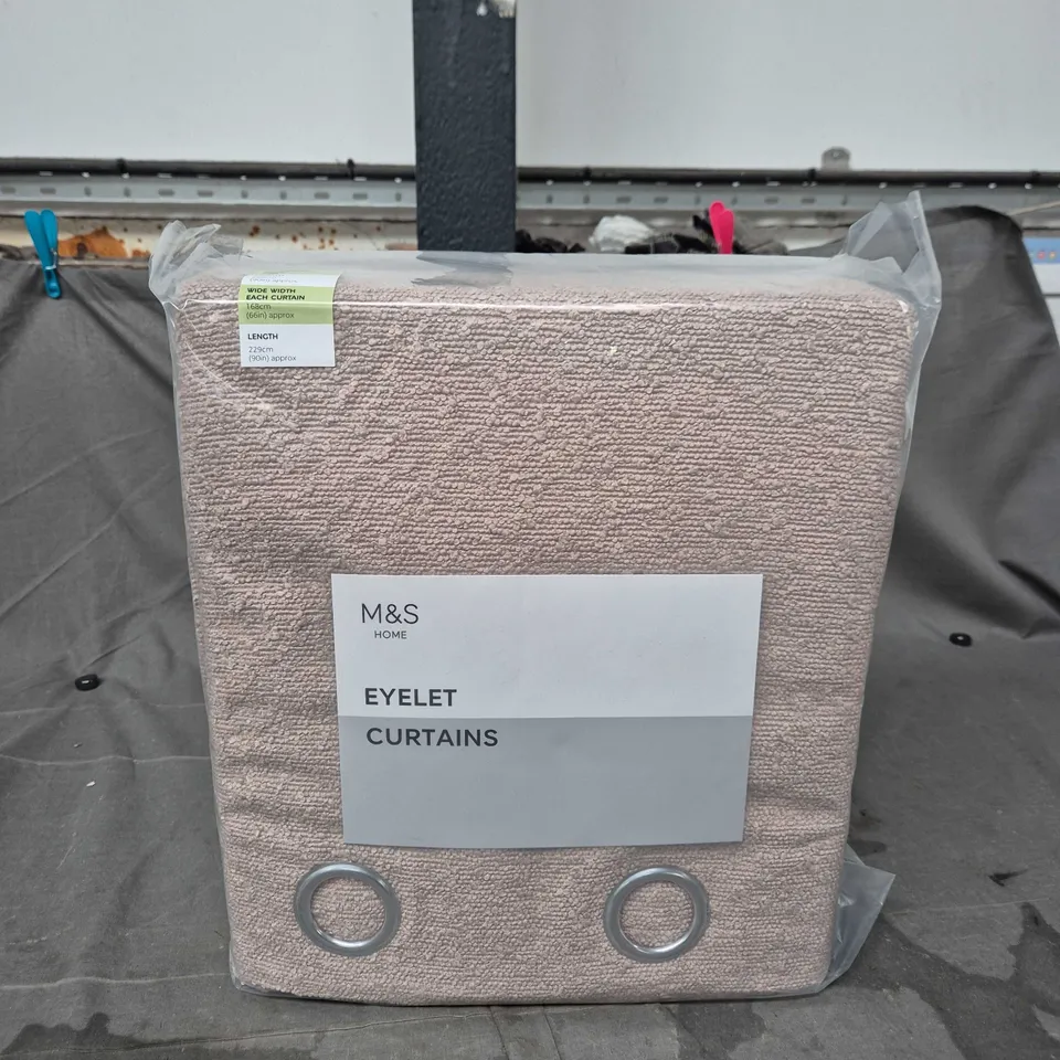 M&S HOME EYELET CURTAINS – , 168 CM X 229 CM (66 IN X 90 IN) 