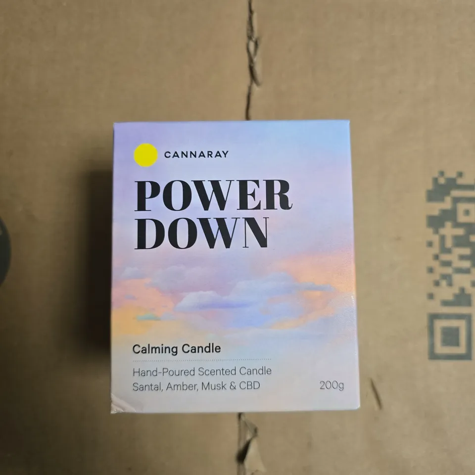 CANNARAY POWER DOWN CBD CALMING CANDLE – 200G