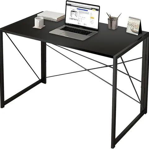 BOXED DAWOO FOLDING COMPUTER TABLE - BLACK