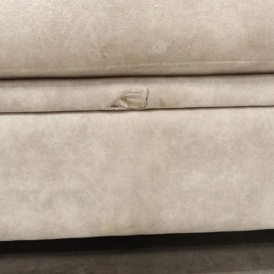 CHESTER LEATHER LOOK 3 SEATER SOFA - PEBBLE RRP £999