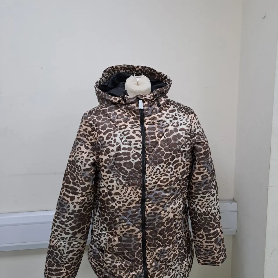 WOMENS STUDIO LEOPARD PRINT PADDED COAT 14