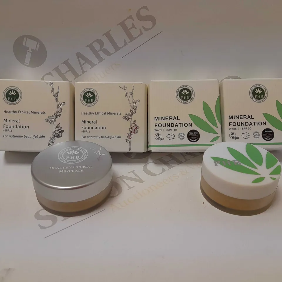 LOT OF 4 PHB MINERAL FOUNDATIONS - 2 X WARM, 2 X TAN 