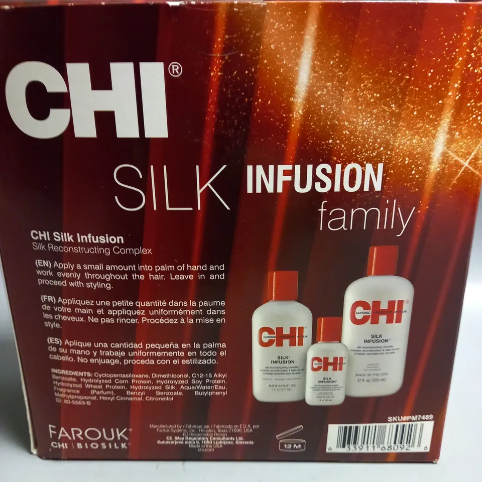 BOXED CHI SILK INFUSION FAMILY HAIR CARE GIFT SET
