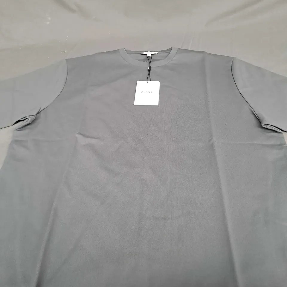 ARNE LUXE ESSENTAIL T-SHIRT IN GREY - XL