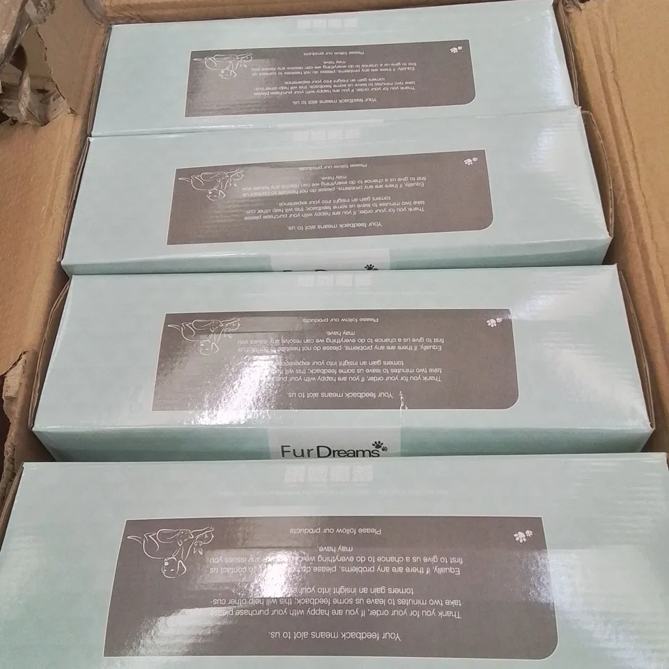 BOX CONTAINING 12 BRAND NEW PLUSH DONUT PED BEDS -GREY-