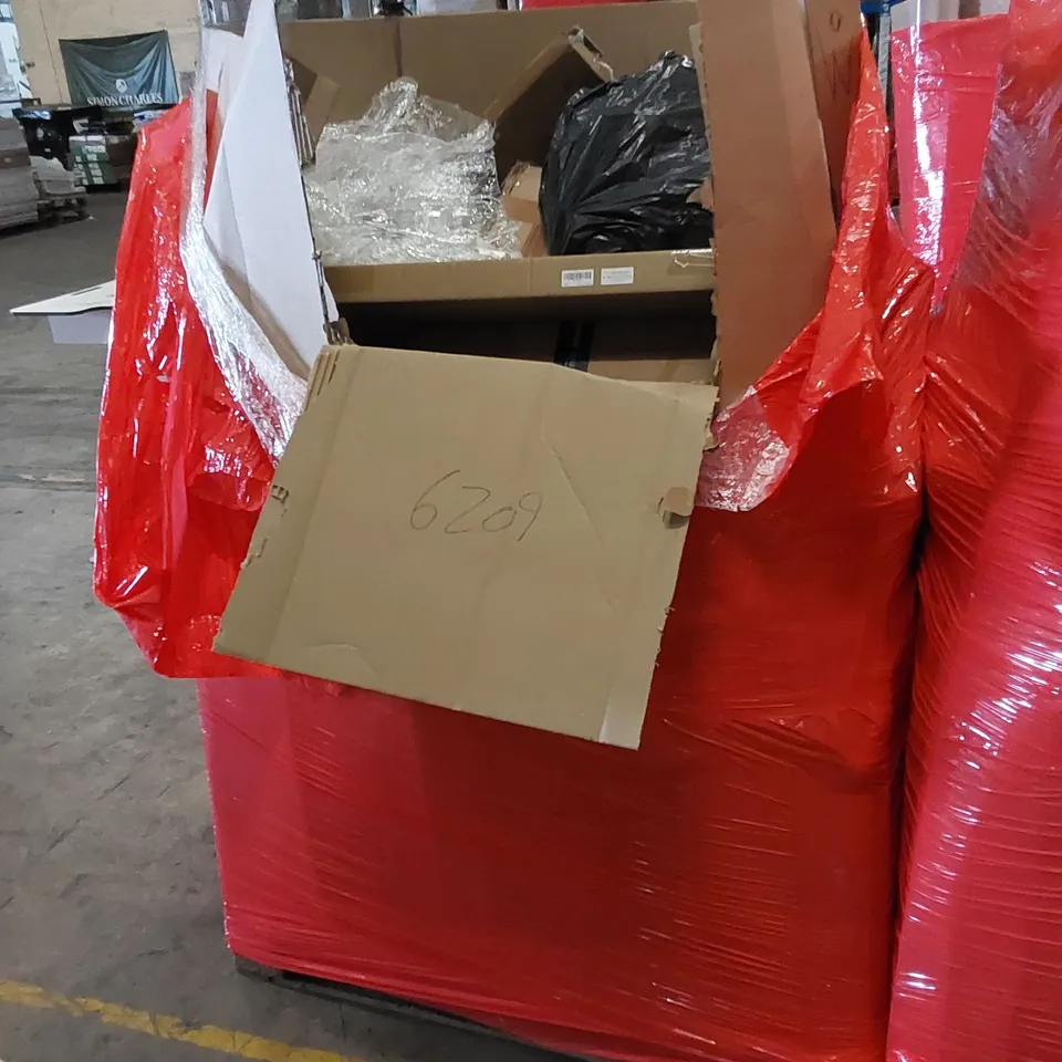 PALLET TO CONTAIN ASSORTED HOUSEHOLD PRODUCTS. INCLUDES SMART MOON LIGHT, AUCMA STAND MIXER, RETRACTABLE BABY GATE, JACKET ETC 