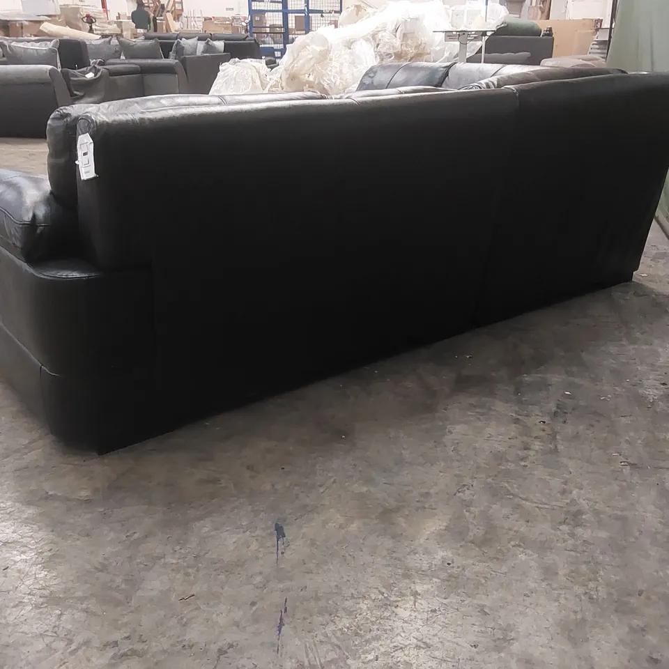 QUALITY DESIGNER FAUX LEATHER CORNER SOFA