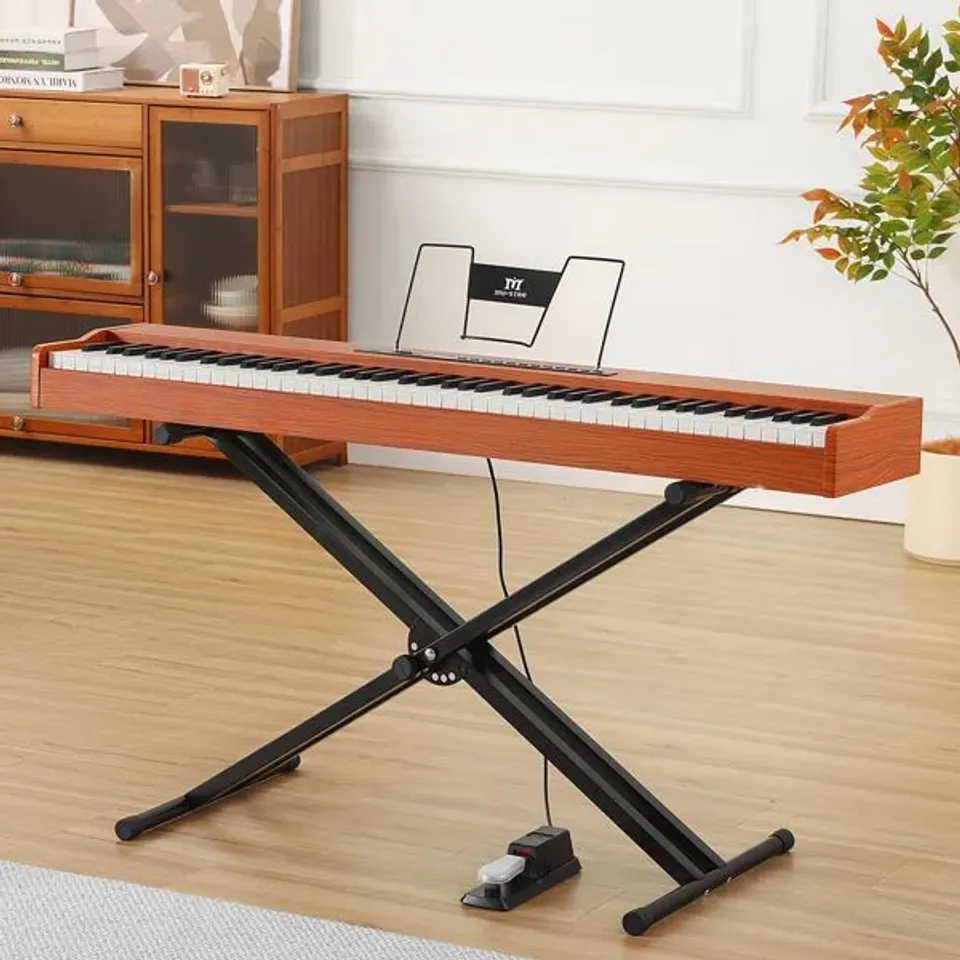 BOXED 88 KEY WEIGHTED DIGITAL PIANO KEYBOARD WITH STAND (1 BOX)