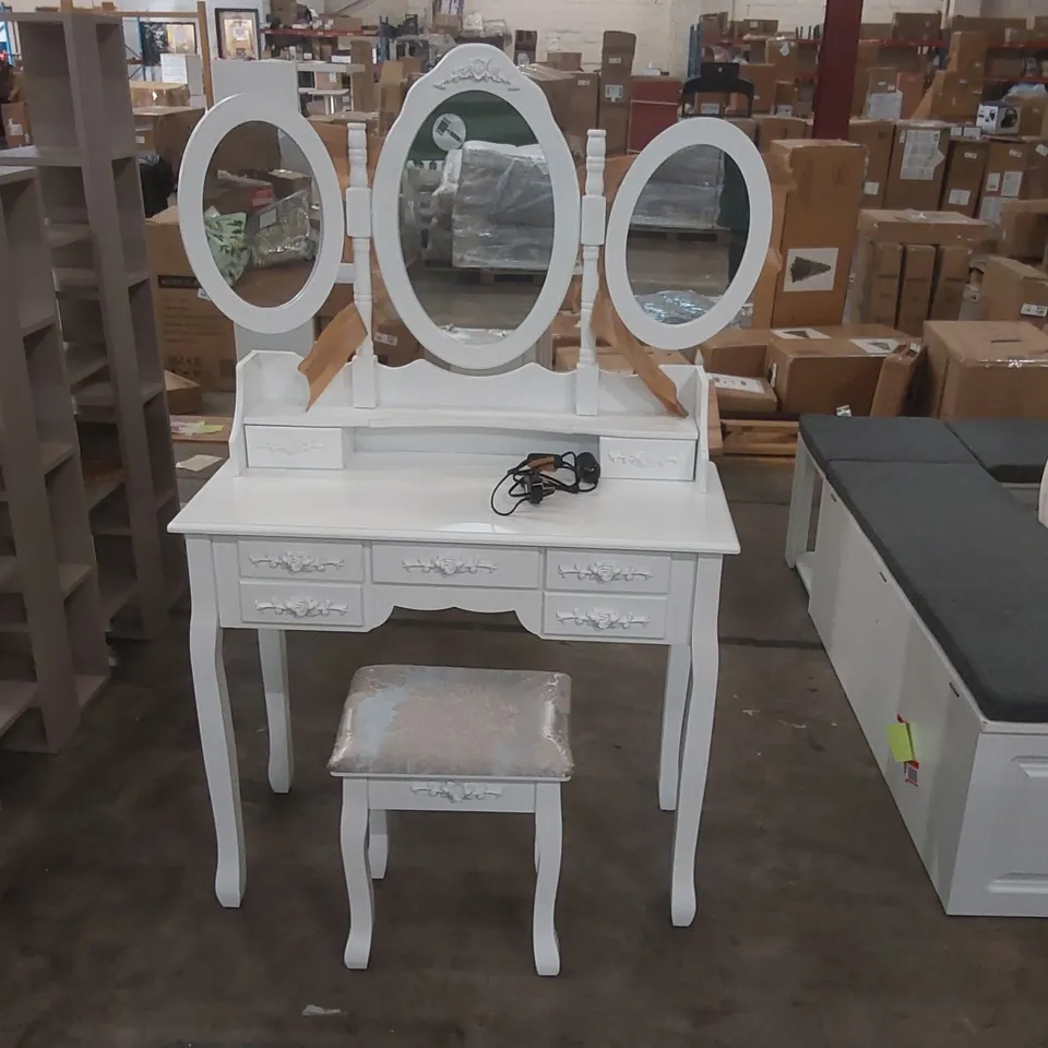 ADRIAN DRESSING TABLE SET WITH MIRROR