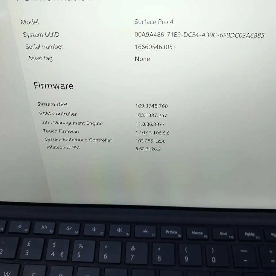 MICROSOFT SURFACE PRO 4 128GB