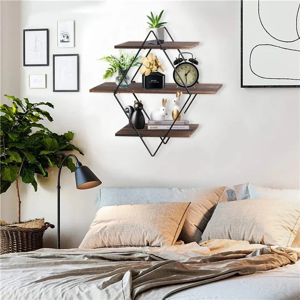 BOXED LORENZA 3 PIECE DIAMOND TIERED SHELF (1 BOX)