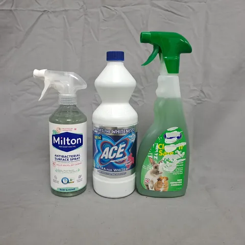 APPROXIMATELY 10 ASSORTED HOUSEHOLD ITEMS TO INCLUDE ACE LAUNDRY BLEACH, ANTIBACTERIAL SURFACE SPRAY, ETC - COLLECTION ONLY
