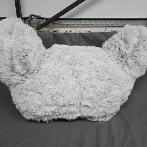 LONG HAIR CUDDLE CUSHION - SILVER