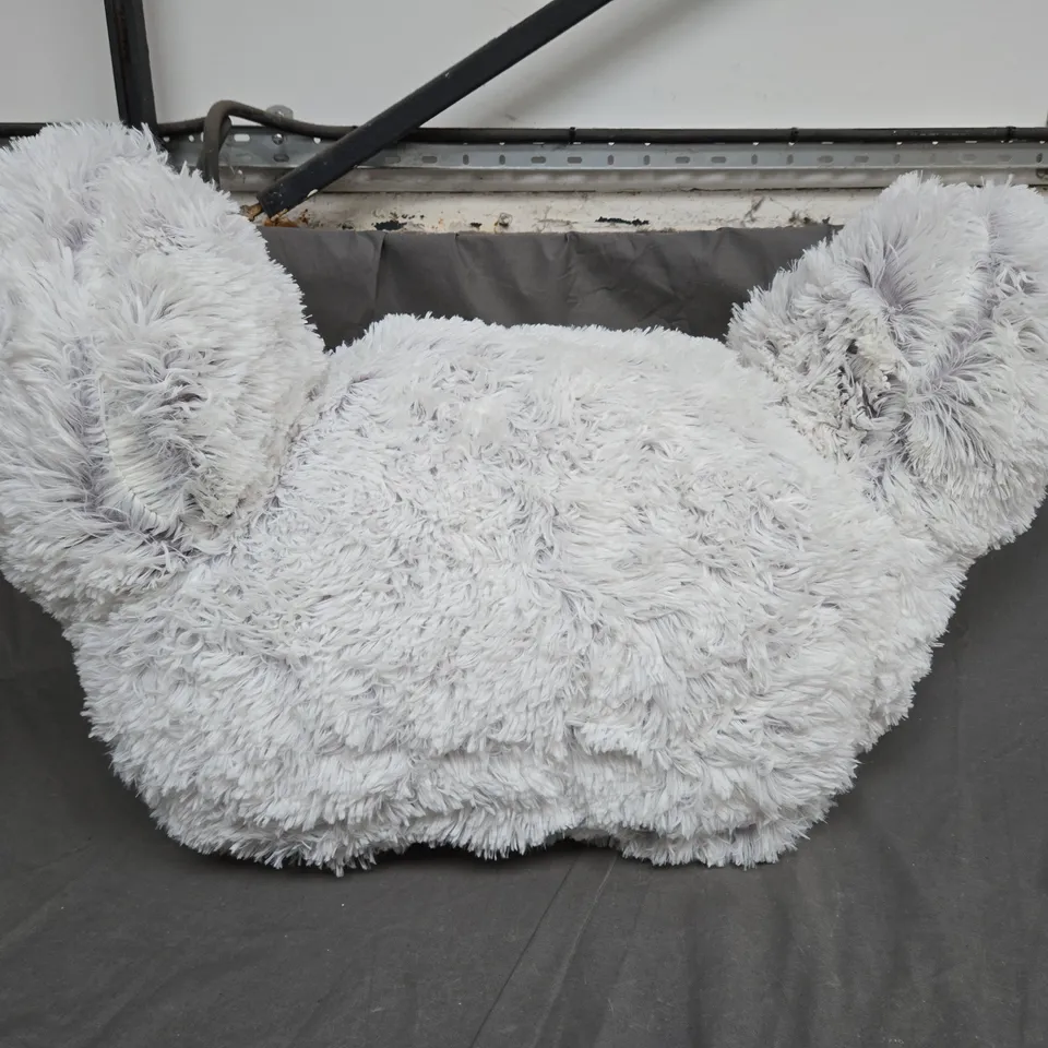 LONG HAIR CUDDLE CUSHION - SILVER RRP £25