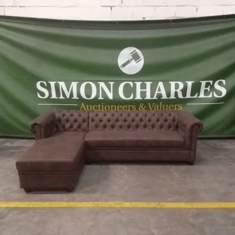 CHESTER LEATHER LOOK LEFT HAND CORNER CHAISE