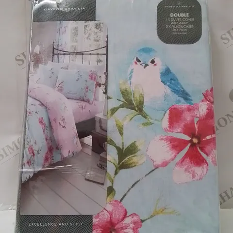 BRAND NEW GAVENO CAVAILIA DOUBLE DUVET COVER SET -BIRD DESIGN-