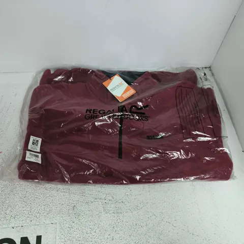 BAGGED REGATTA MEN'S THOMPSON LIGHTWEIGHT HALF ZIP FLEECE DARK MAROON SIZE XXL