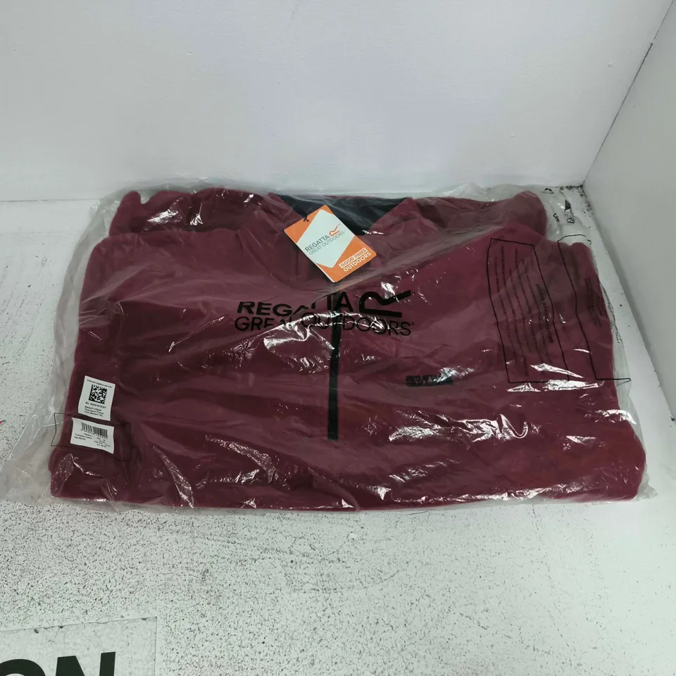 BAGGED REGATTA MEN'S THOMPSON LIGHTWEIGHT HALF ZIP FLEECE DARK MAROON SIZE XXL