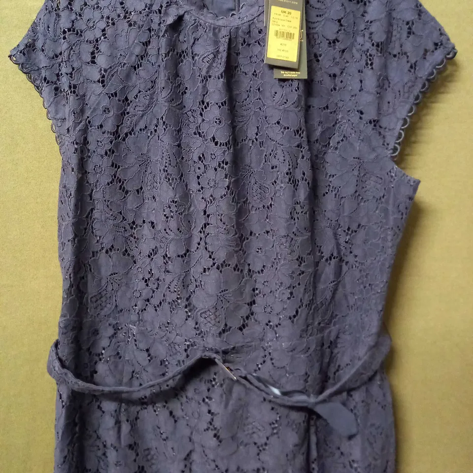 PHASE EIGHT AURORA LACE DRESS IN NAVY - UK 20