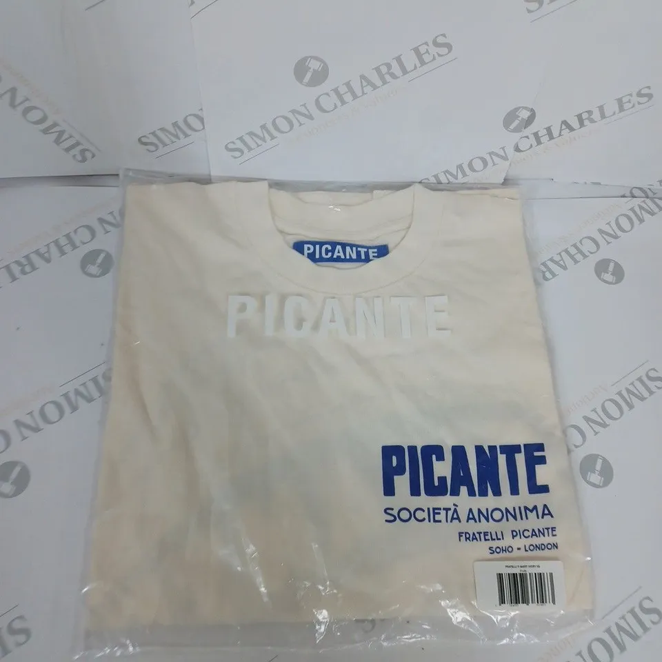 BAGGED PICANTE LOGO CASUAL T-SHIRT SIZE XS