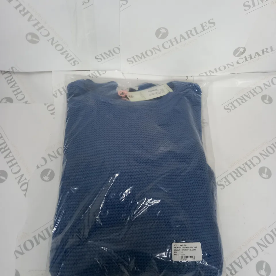 BAGGED QUBA AND CO COTTON TAPE YARN KNIT JUMPER SIZE 16