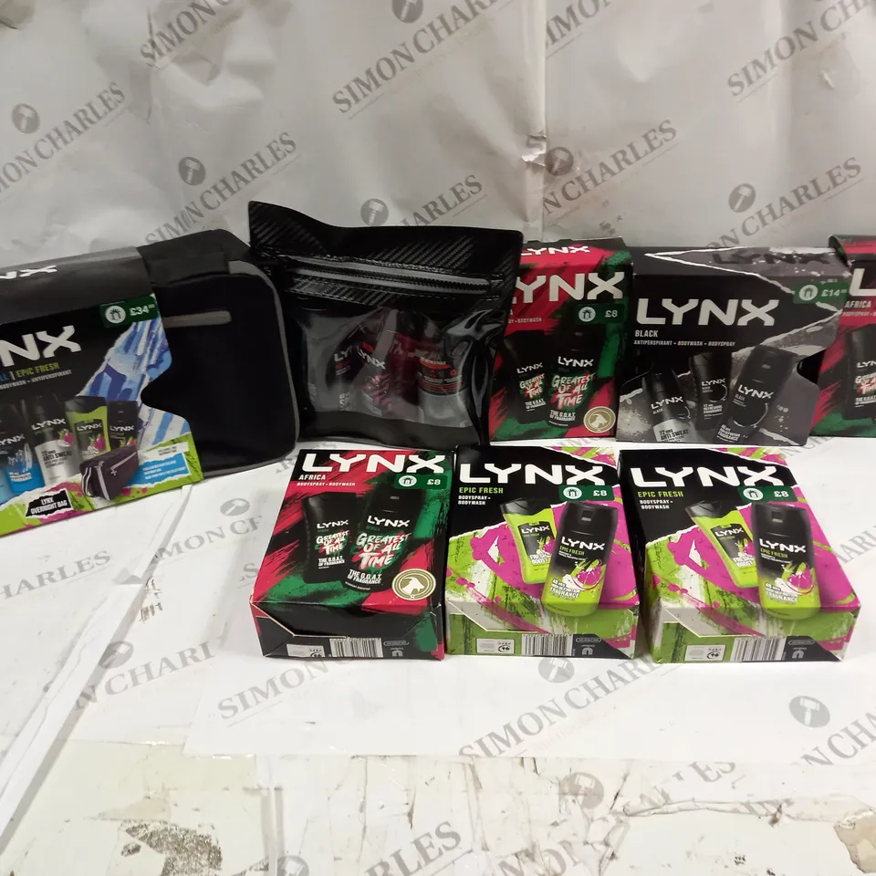 APPROXIMATELY 10 LYNX BOXSETS TO INCLUDE AFRICA, BLACK, ABD EPIC FRESH ETC.