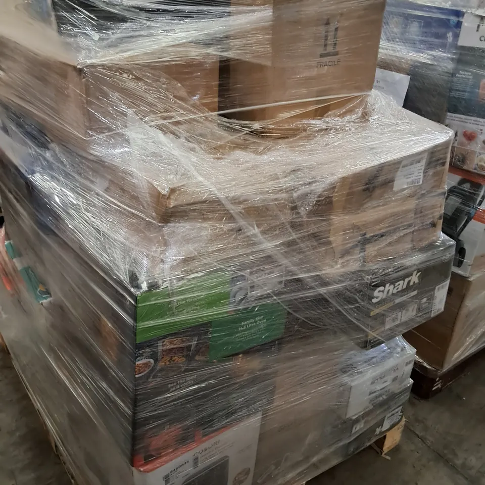 PALLET OF APPROXIMATELY 25 UNPROCESSED RAW RETURN HOUSEHOLD AND ELECTRICAL GOODS TO INCLUDE;