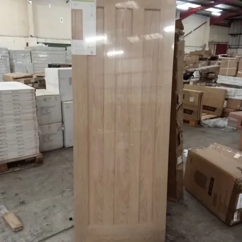 3 x GEOM VERTICAL 3 PANEL OAK VENEER INTERNAL DOORS - 762 x 1981mm