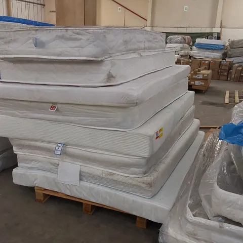 PALLET OF 8 UNBAGGED MATTRESSES - ASSORTED SIZES, BRANDS, CONDITIONS 