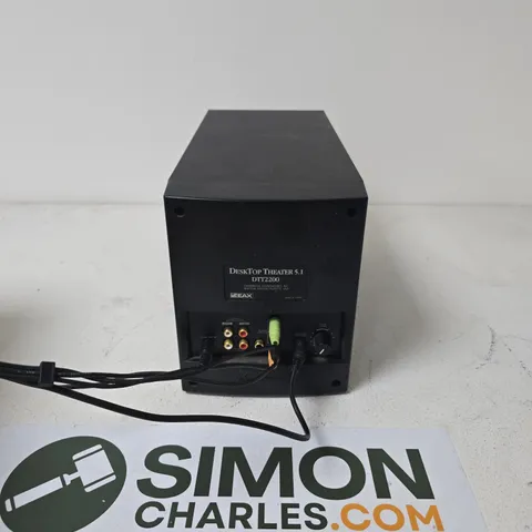 CAMBRIDGE SOUNDWORKS DESKTOP THEATRE SUBWOOFER  AND  5 SURROUND SPEAKERS 